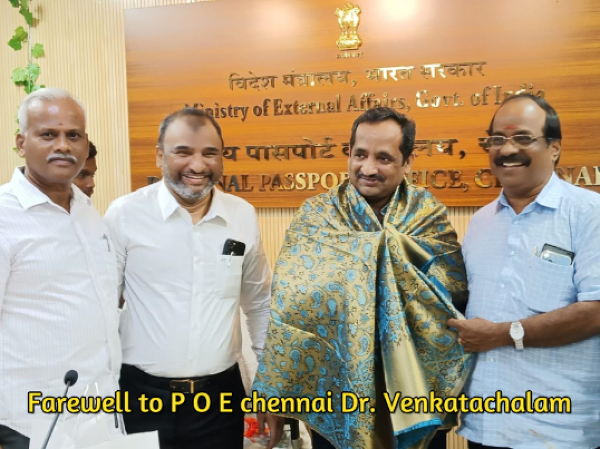 Farewell to P O E chennai Dr. Venkatachalam