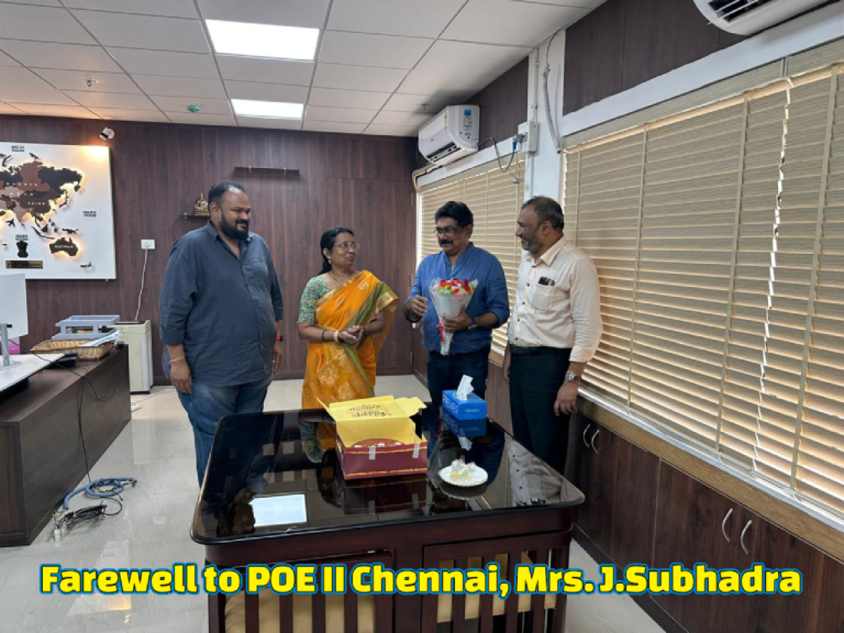 Farewell to P O E II chennai Mrs. J.Subhadra