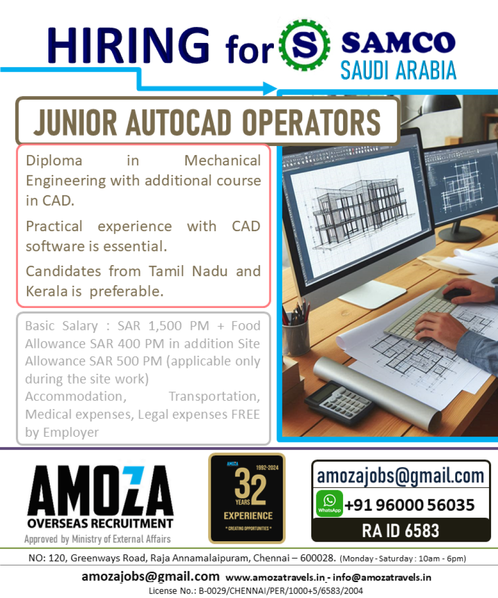 JUNIOR AUTOCAD OPERATOR