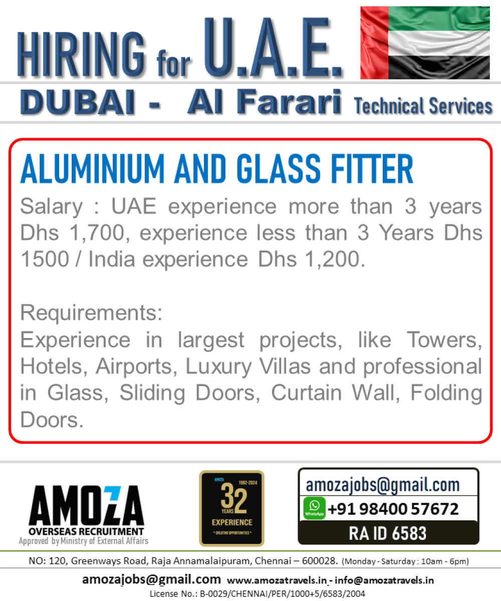 ALUMINIUM AND GLASS FITTER