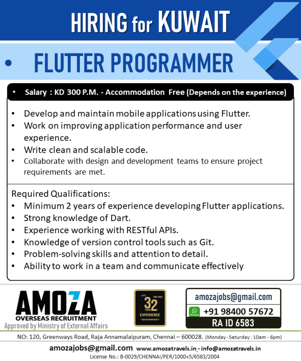 FLUTTER PROGRAMMER