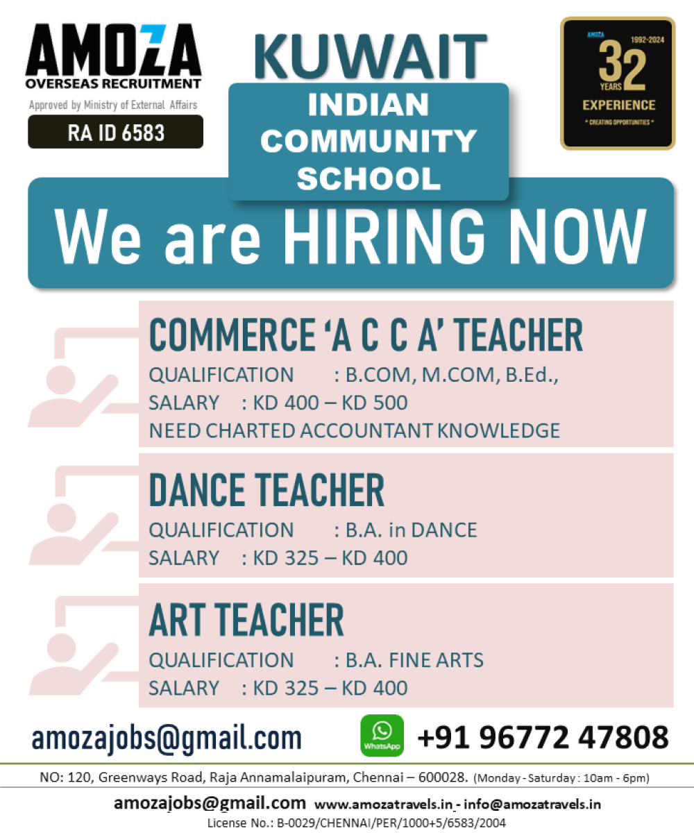 TEACHERS for INDIAN COMMUNITY  SCHOOL