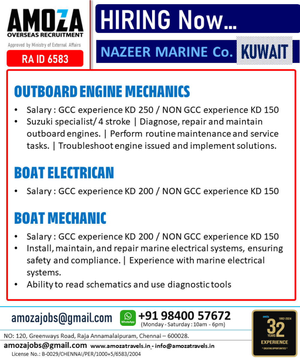 OUTBOARD ENGINE MECHANICS | BOAT ELECTRICAN | BOAT MECHANIC