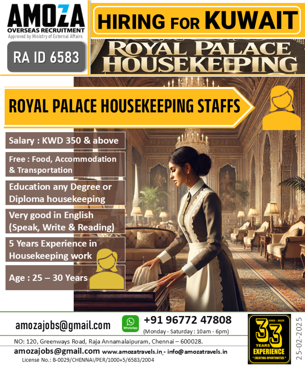 ROYAL PALACE HOUSEKEEPING STAFFS (FEMALE)